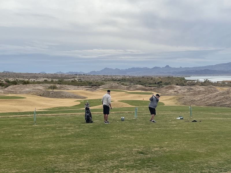 golf opening at driving range